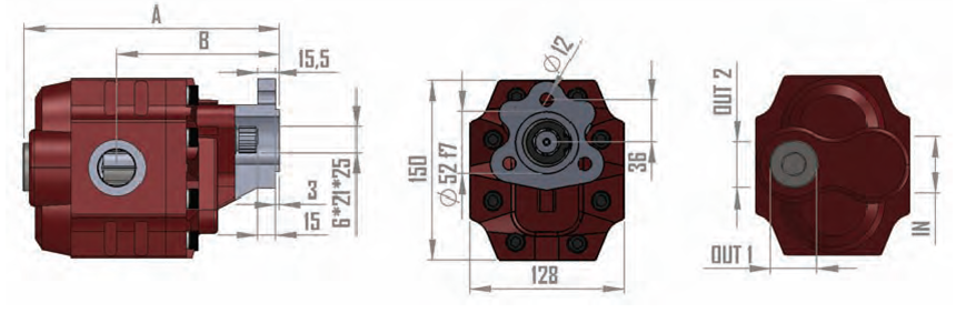 Hydraulic gear pumps